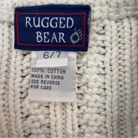 Rugged Bear Cable Knit Sweater Size 6/7 - Picture 4 of 5